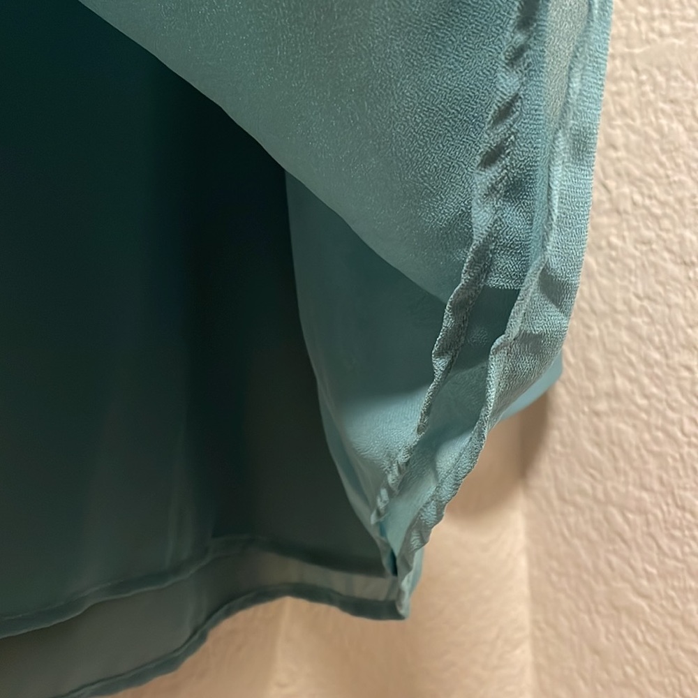 Teal Naked Zebra 3/4 sleeved blouse - Picture 5 of 6
